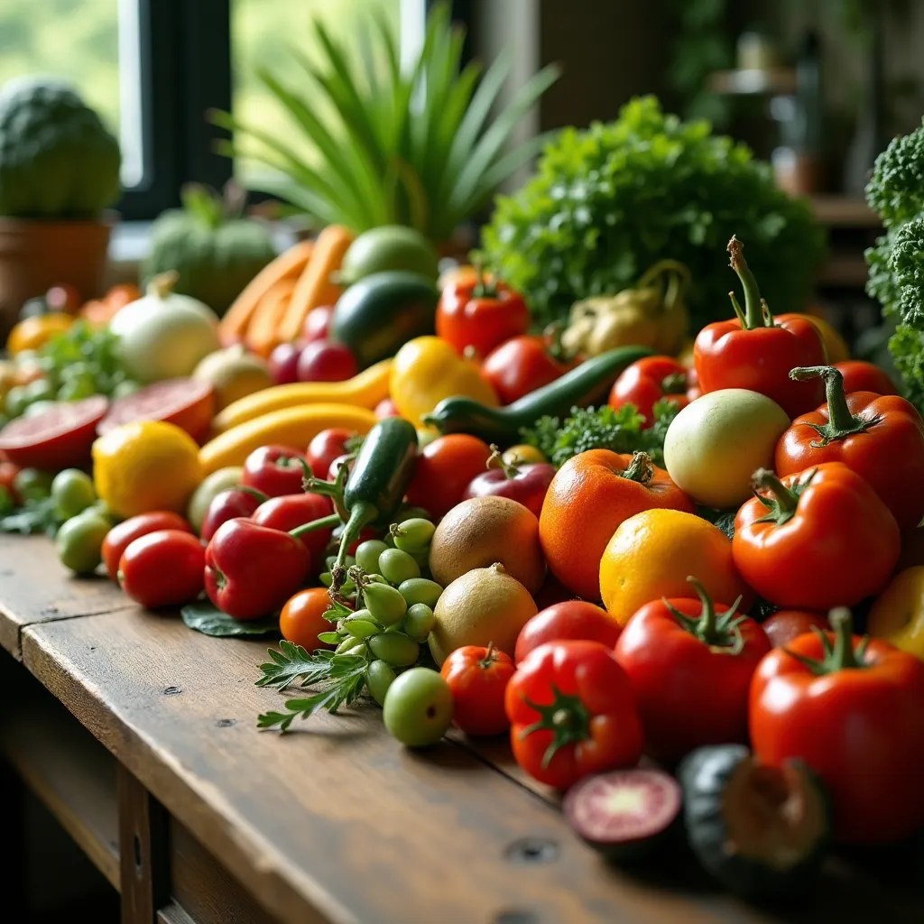 Assortiment de fruits et légumes frais